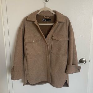 Zara light brown shacket